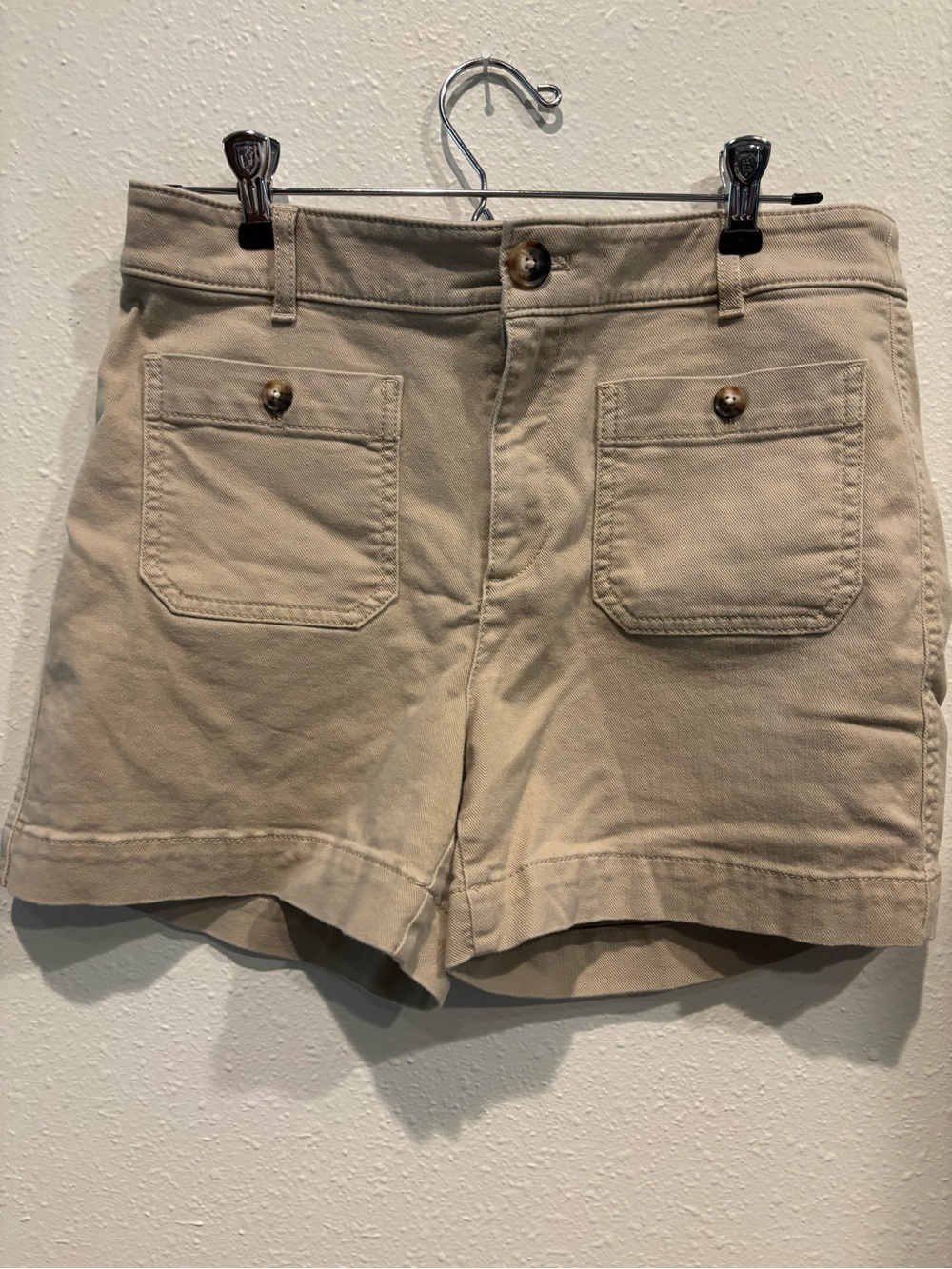 LOFT Tan Palmer shorts 4